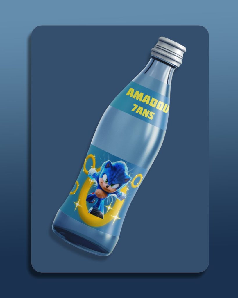 Kit personnalisé eau sonic bleu